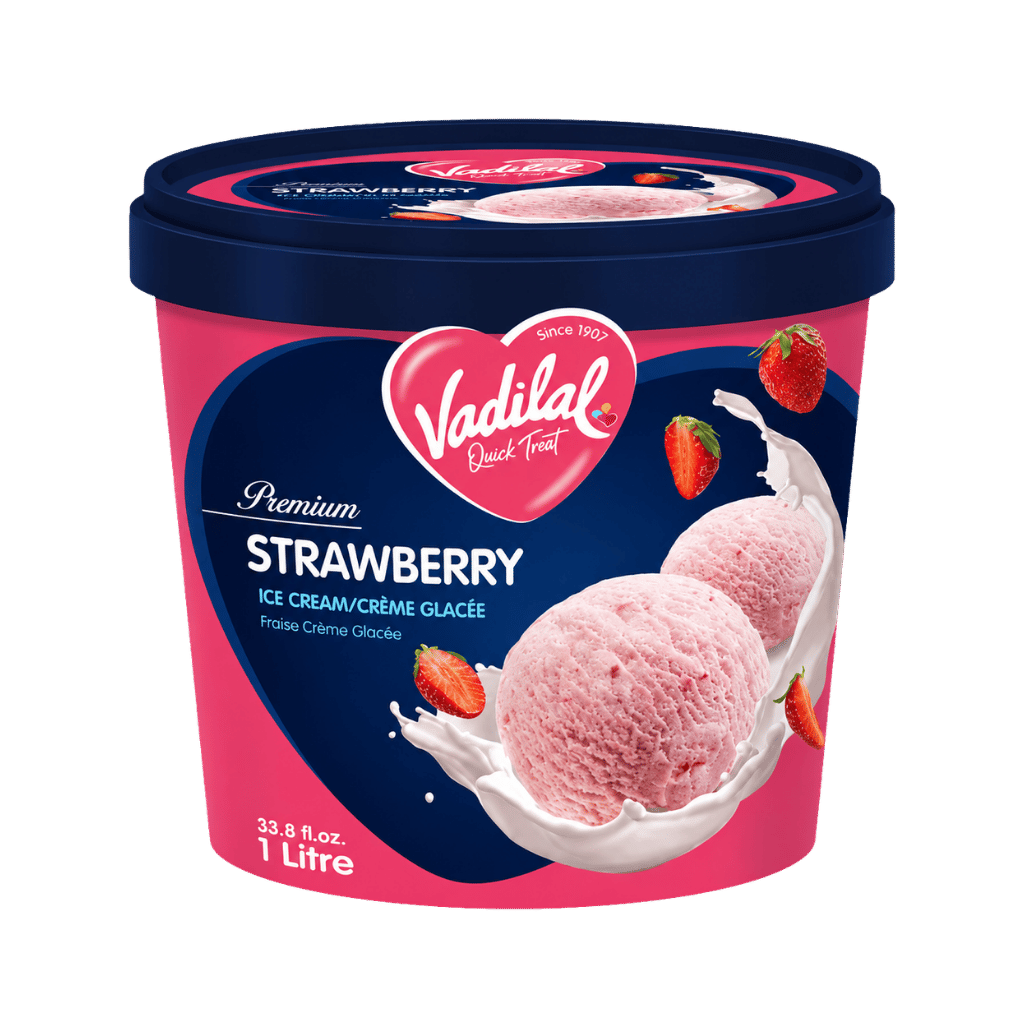 Vadilal Strawberry Ice Cream 1 ltr buy online USA - 1